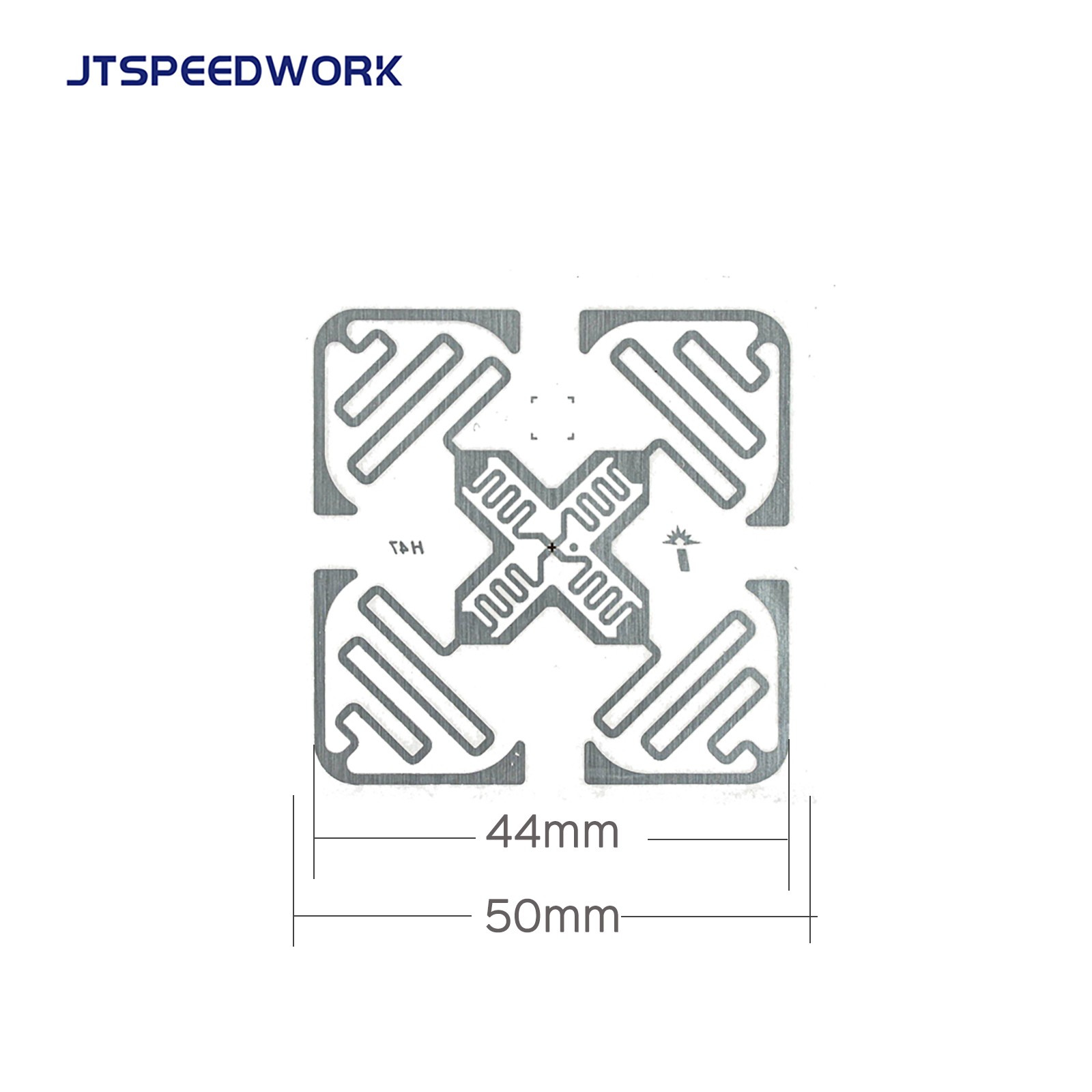 JT-IH47 50 * 50mm UHF RFID 860-960 MHz Thẻ nhãn dán UCODE 9