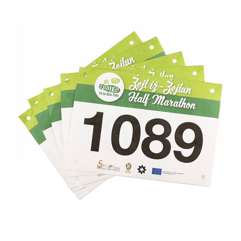 JT-240190 Thẻ RFID chống thấm nước Tyvek cho cuộc đua marathon 902-928MHZ