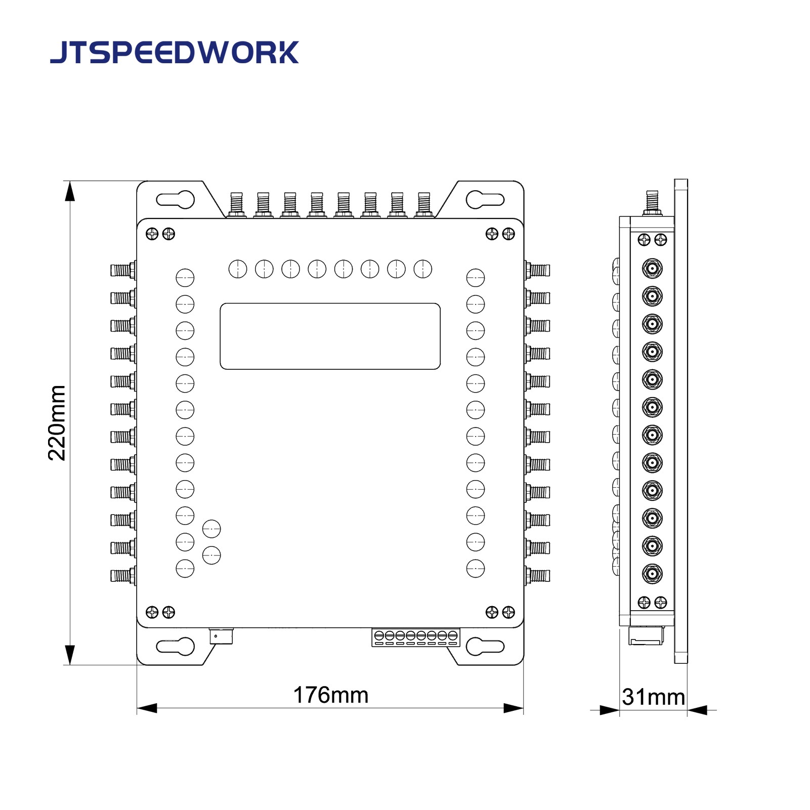 Đầu đọc RFID UHF cố định 32 cổng JT-932 Impinj R2000 độ nhạy cao ISO18000-6C