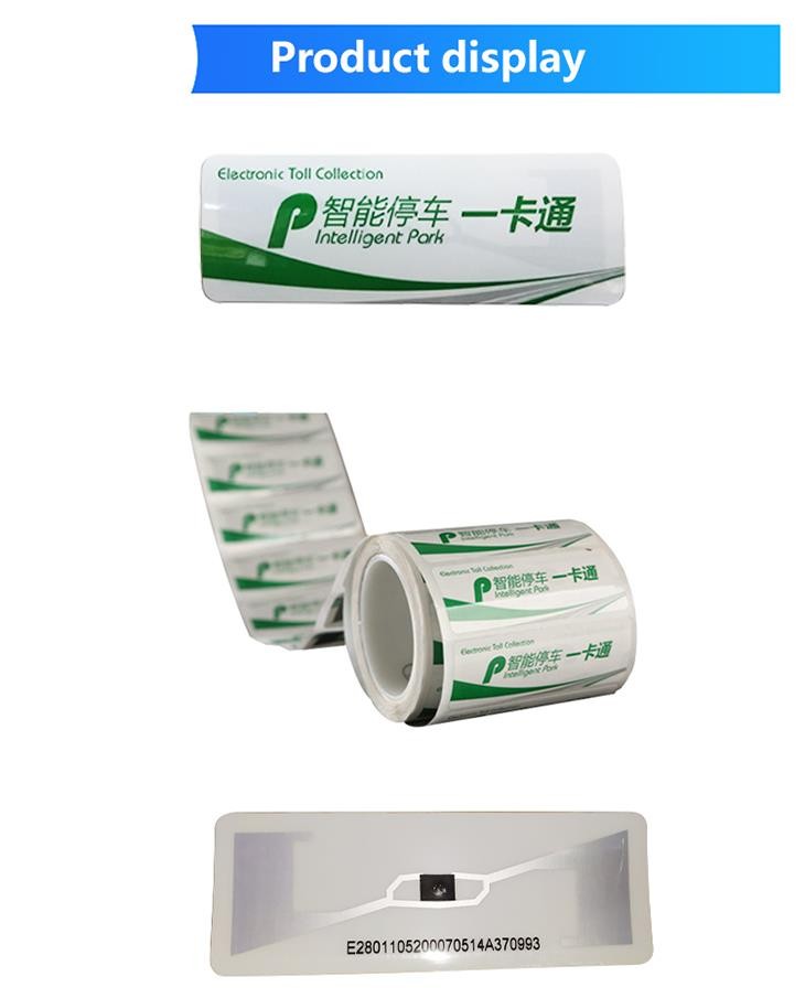 Thẻ RFID UHF 860-960MHz gắn kính chắn gió dùng cho bãi đỗ xe.