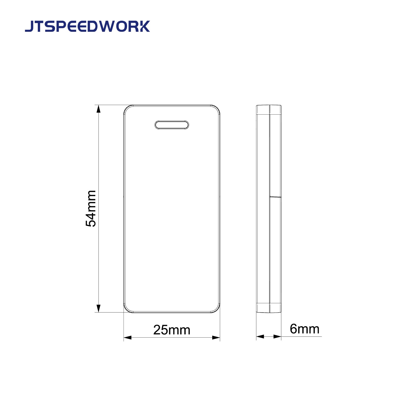 Thẻ RFID chủ động JT-T2490 2.4Ghz dùng cho quản lý kho hàng, kèm pin có thể thay thế.