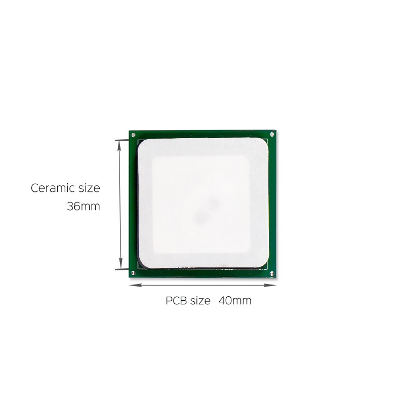 Ăng-ten gốm RFID UHF 3dBi JT-T0036 36*36mm 865-868/902-928MHz RHCP dành cho PDA