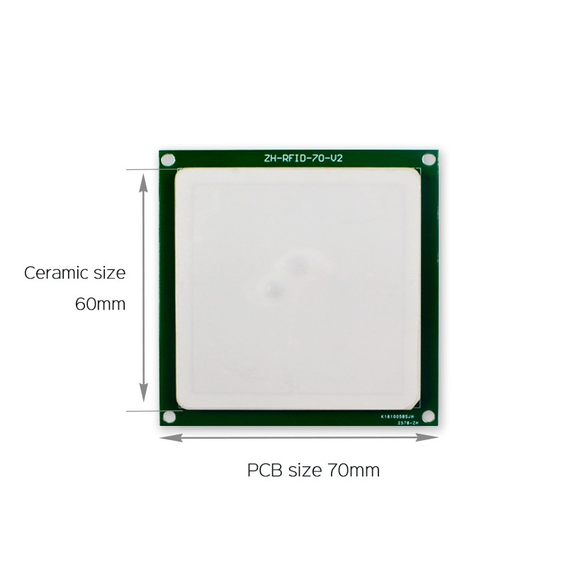 Ăng-ten gốm RFID UHF JT-T0060 4dBi 860-960MHz RHCP Phân cực tròn Đầu nối có thể tùy chỉnh