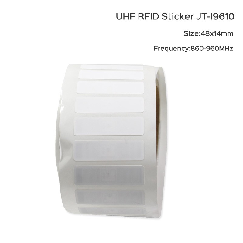 Nhãn dán RFID UHF loại giấy tráng phủ JT-I9610 kích thước 48*14mm