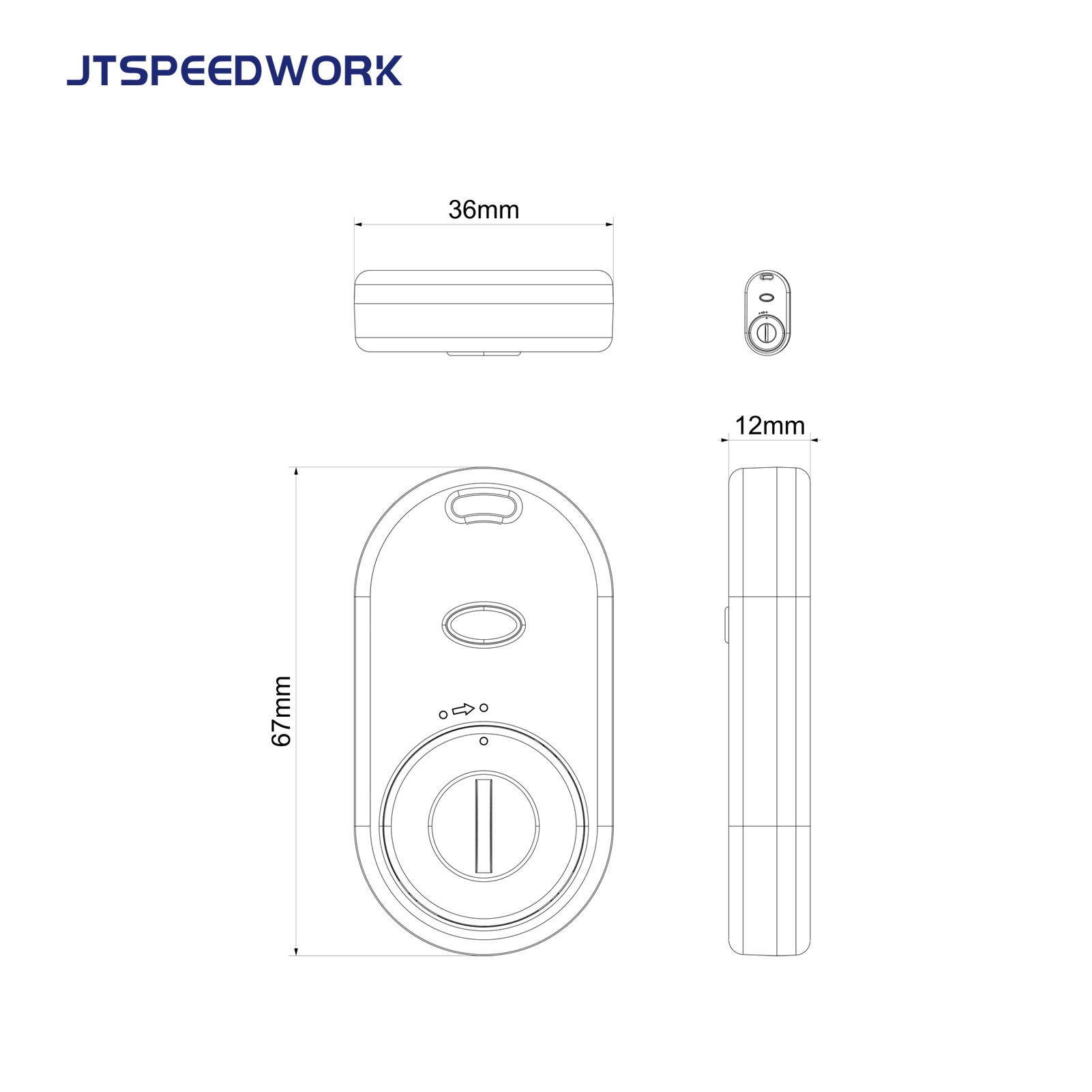 Thẻ RFID chủ động quang âm JT-T2483 2.4GHz tích hợp đèn và âm thanh