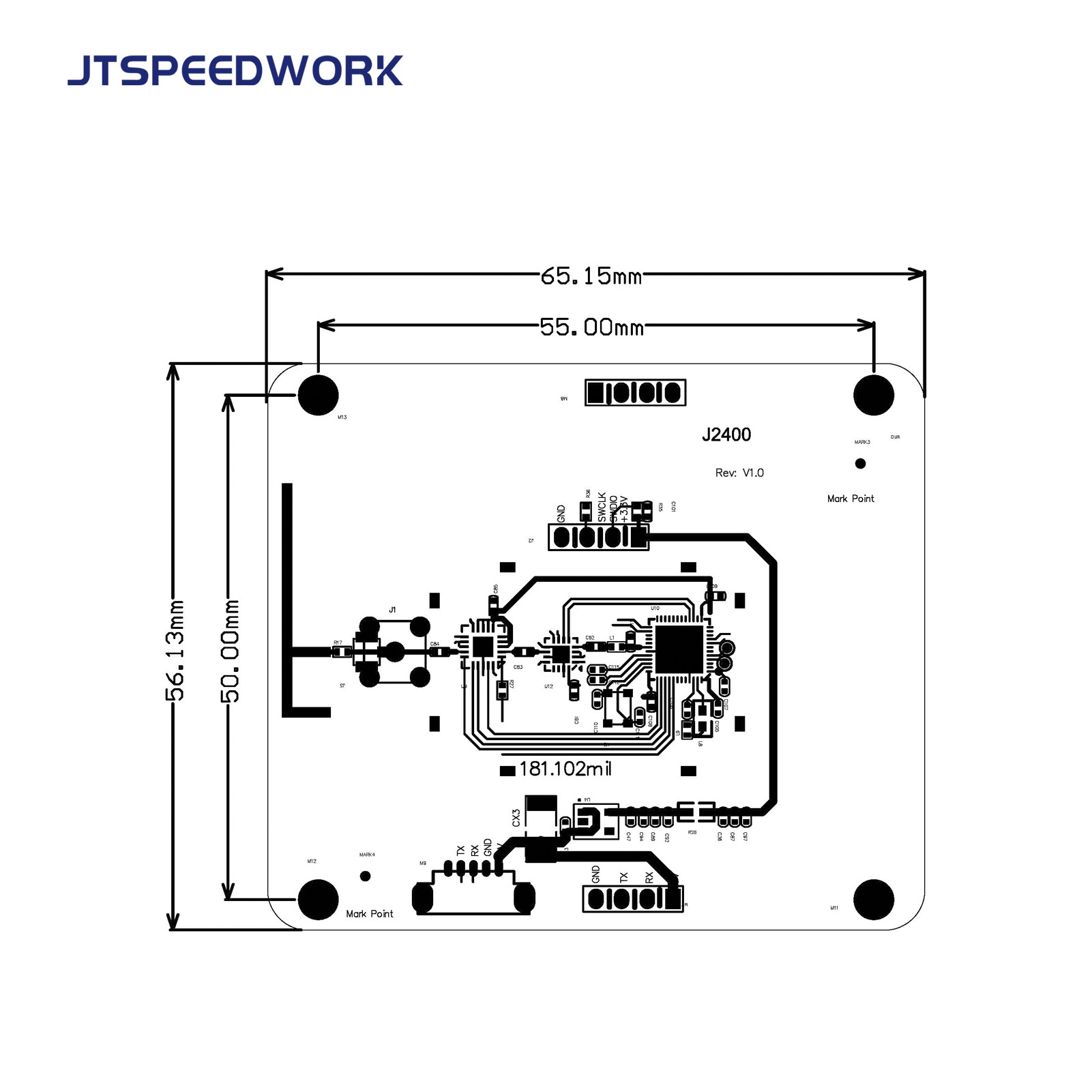 Mô-đun RFID chủ động JT-2400 2.45GHz