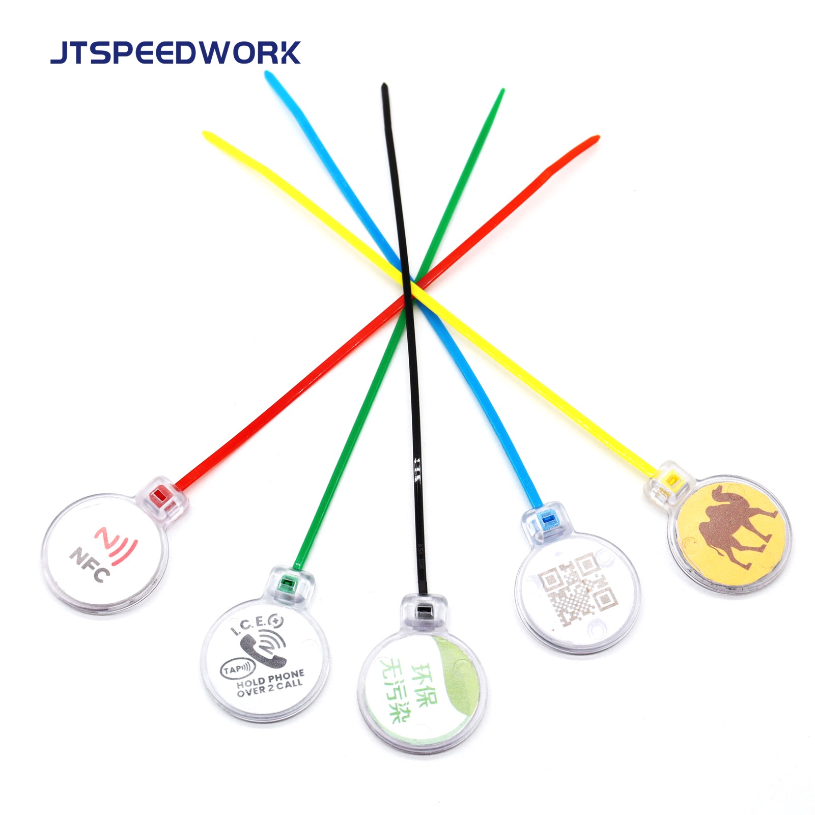 Thẻ RFID JT-ZD28T UHF/NFC/LF gắn cáp, đạt chuẩn IP67