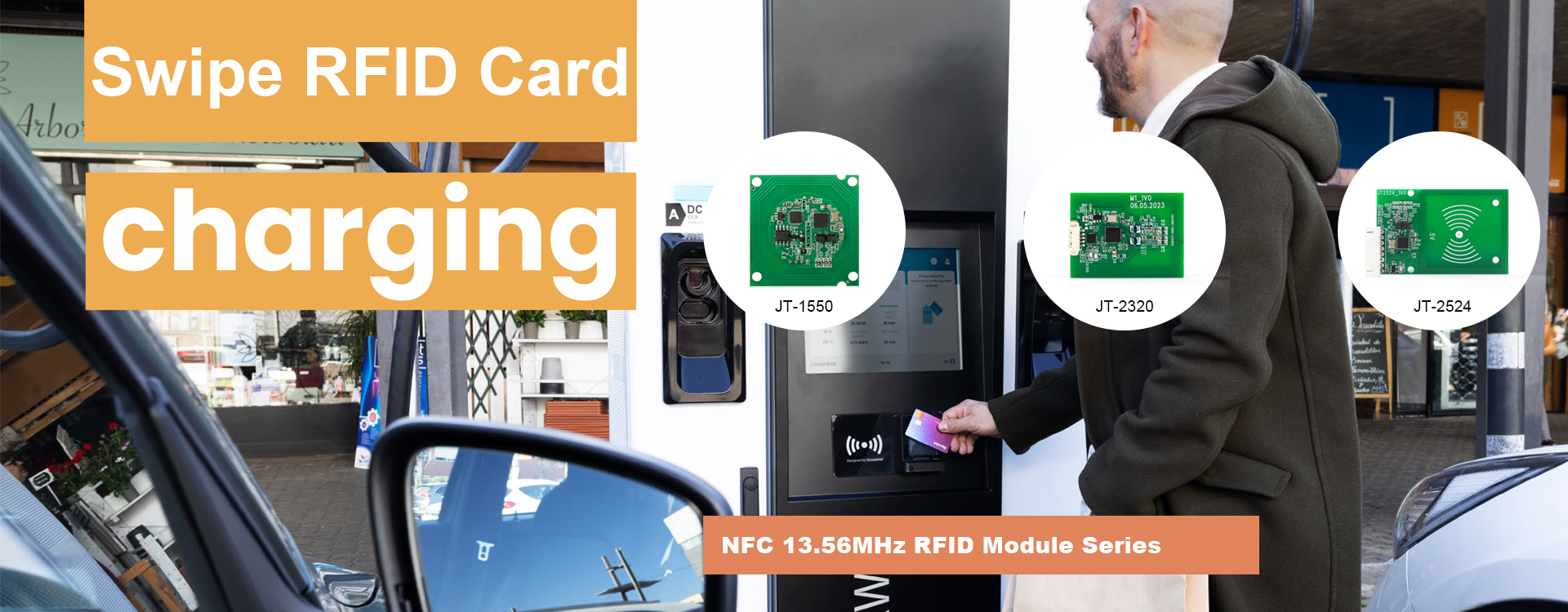 Quẹt thẻ RFID để sạc