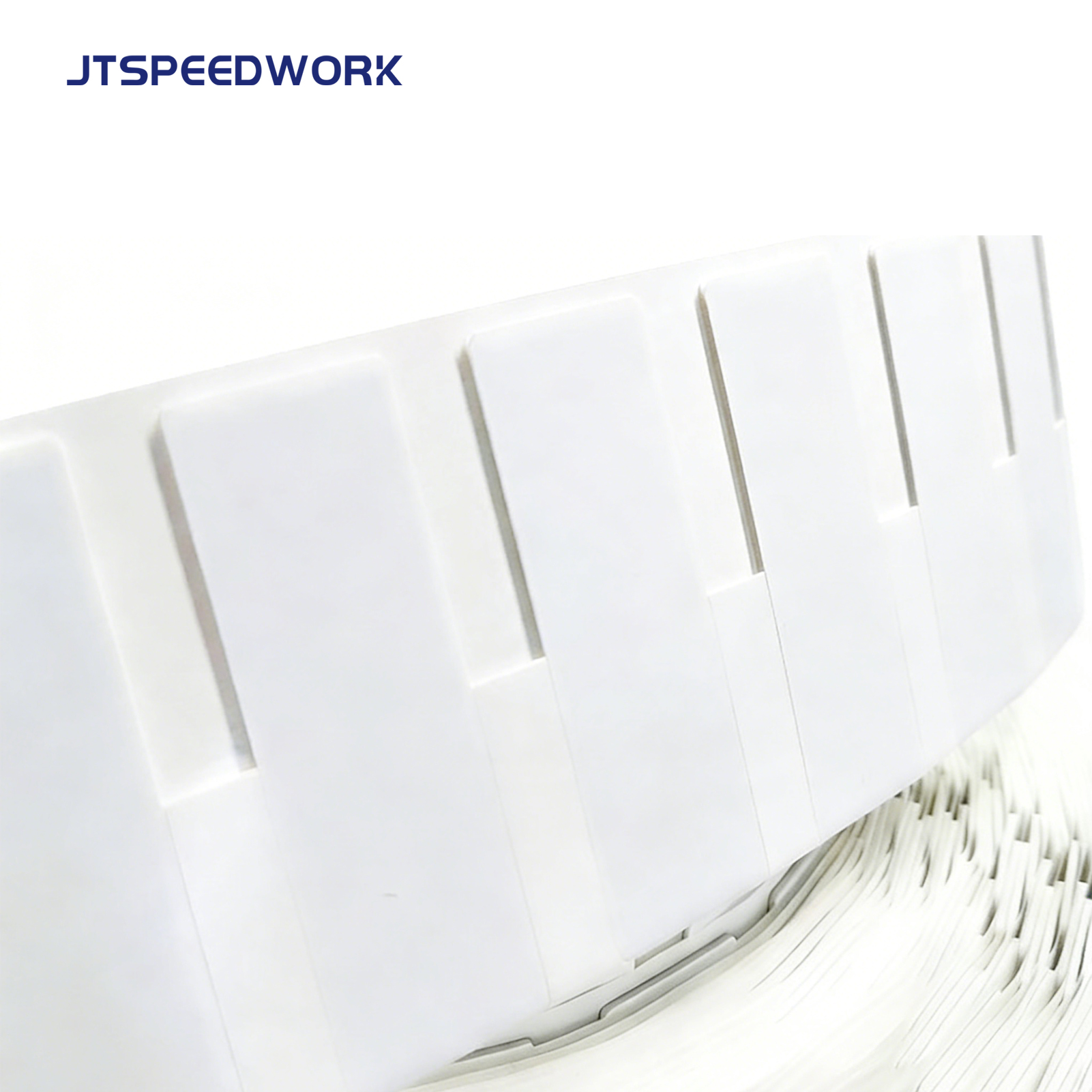 JT-K7025 Nhãn dán RFID UHF chống giả mạo, kích thước 70*25*1.26mm, tần số 860-960MHZ, dán trên bề mặt kim loại, tích hợp chip Impinj Monza R6-P.