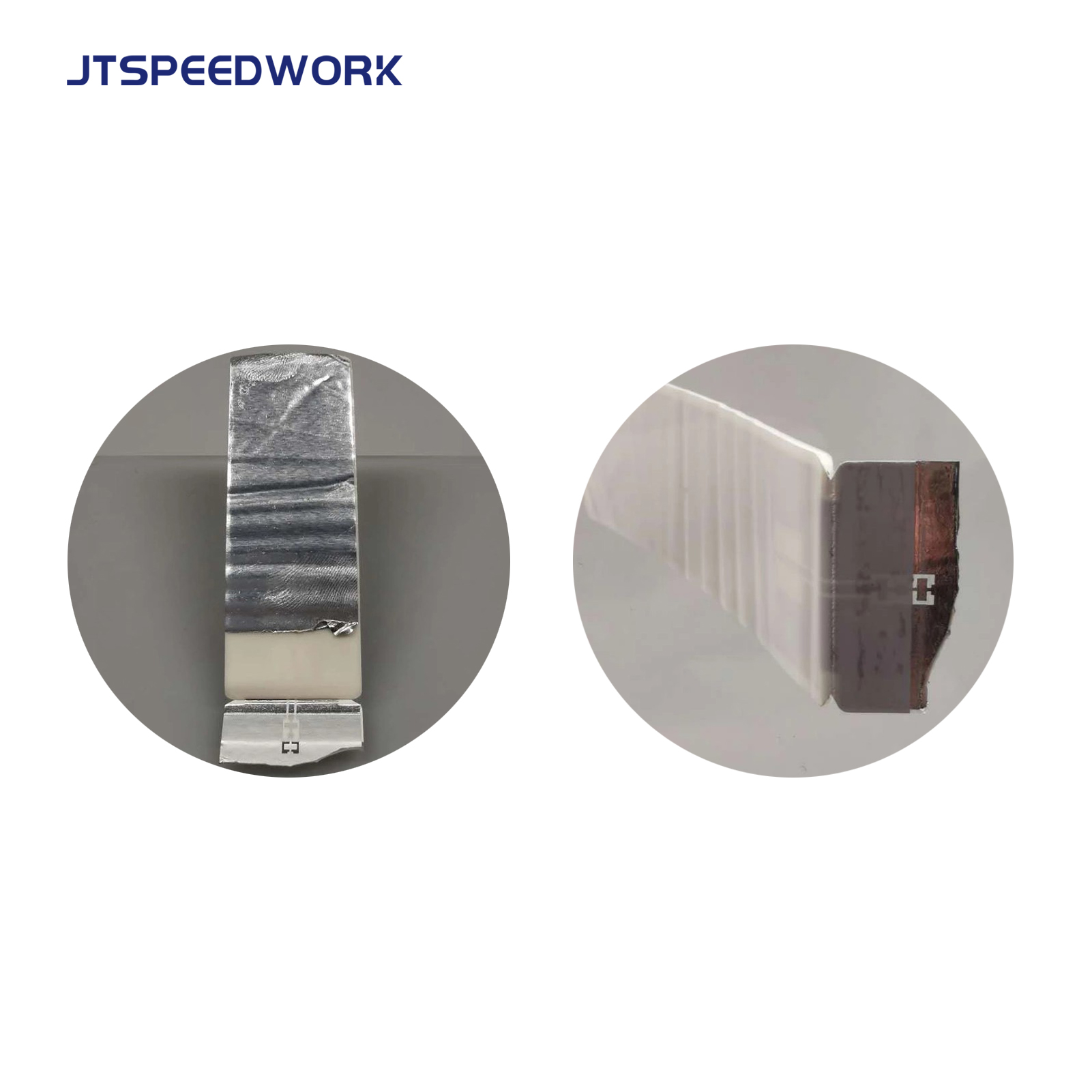 JT-K7025 Nhãn dán RFID UHF chống giả mạo, kích thước 70*25*1.26mm, tần số 860-960MHZ, dán trên bề mặt kim loại, tích hợp chip Impinj Monza R6-P.